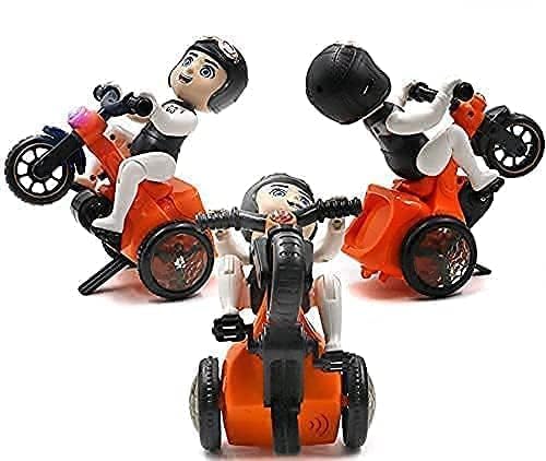 FAMOUS QUALITY Stunt Tricycle Bump and Go Toy with 4D Lights, Dancing Toy, Battery Operated Toy Plastic for Boys Girls - Multi Color - Image 5