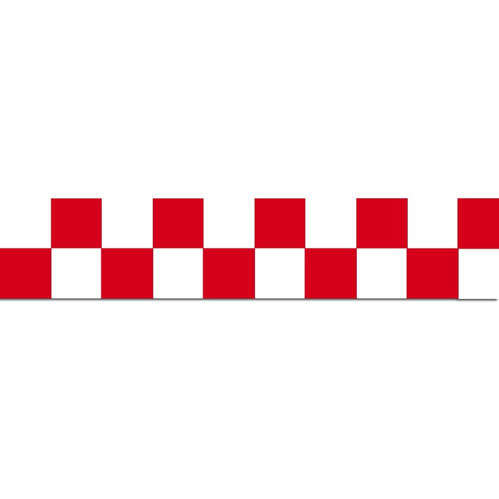 INCOM Manufacturing: 1 inch Square Pattern PVC Checkerboard Racing Laminated Safety Tape, 2 inch x 54 ft., Red and White – Indoor and Outdoor