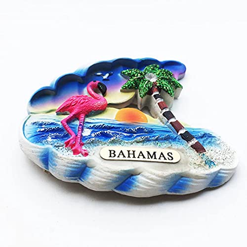 Imán decorativo 3D Flamingo Bahamas de resina miniatura 2