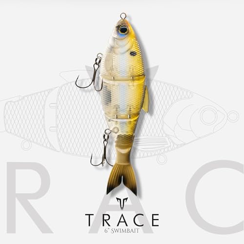 Bass Fishing Swimbait – 6th Sense Trace 6.0 – Floating/Slow/Fast Sink, Multi-Joint Action – 6 inch (4k Bluegill)