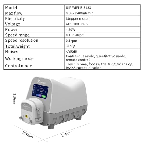 Kamoer UIP E Intelligent Peristaltic Pump with WIFI 0.5-1500ml/min by Kamoer - Image 2