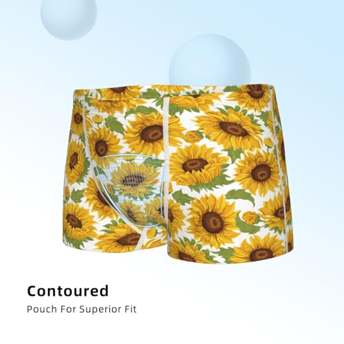 Boys' Cotton Boxer Brief Soft Underwear-Sunflowers4