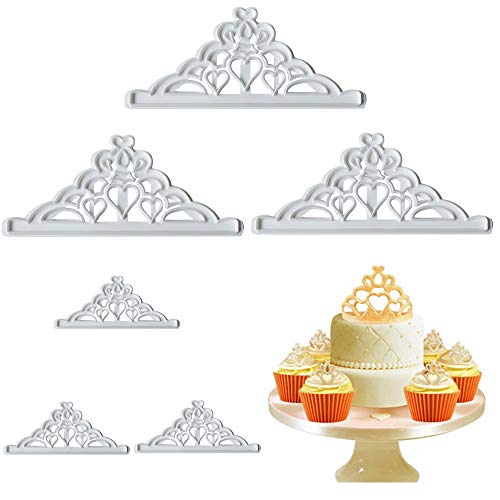 Set di 6 stampi per biscotti con corona e corona
