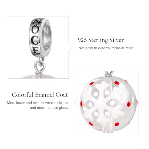 Image of GNOCE Christmas Charm Silver Plated & Sterling Silver Bracelet Gift