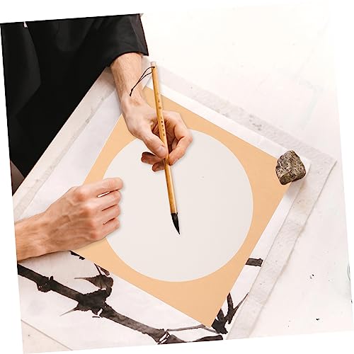 DIYEAH 20 Unidades Papel De Arroz Escrevendo Papéis Sumi Papel De Caligrafia Redondo Papéis Xuan Red