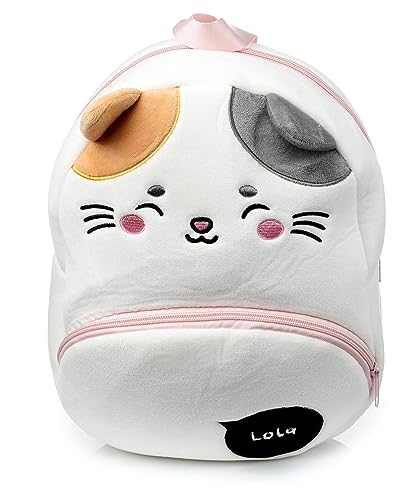 Puckator Adoramals Pets Lola the Cat Plush Rucksack Backpack - Children's Backpacks - Small Luggage Bag - Travel Backpack - Backpack For School - Toddler Kids Backpack - Cute Bags - Nursery Backpack