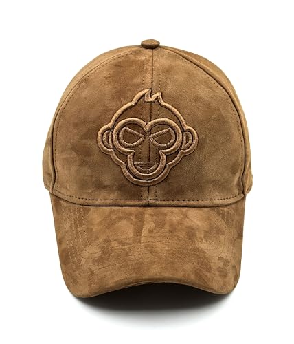 Image of Pure Leather Cap for Mens and Womens Adjustable Cap Cap Pure Suede Leather Cap
