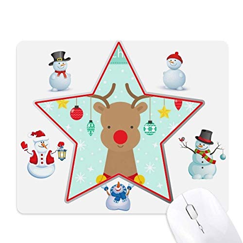 Tapis de souris Noël étoile et bonhomme de neige, cadeau idéal