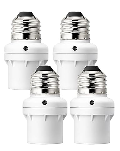 DEWENWILS&EDISHINE DEWENWILS 4 Pack Light Sensor Socket, E26/E27 Dusk to Dawn Sensor Socket — $19.99 (26% off)
