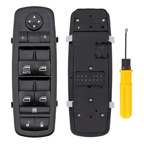 Power Window Switch Compatible with 2009-10 Journey, 2007-11 Nitro, 2008-12 Liberty Replace OE 4602632AB, 4602632AC, 4602632AD, 4602632AE, 4602632AF, 4602632AG, 4602632AH Black Cover