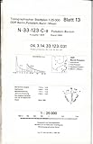  Topographischer Stadtplan 1:25 000 Blatt 13 DDR Berlin, Potsdam, Berlin (West), N-33-123-C-a Potsdam - Bornim Ausgabe 1989 / Militärkarte