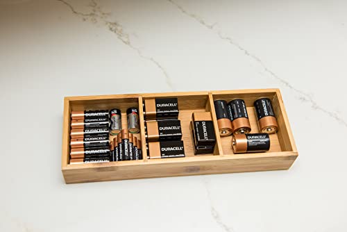 Lipper International 823 Bamboo Wood 3-Compartment Organizer Tray, 11 5/8" X 4 1/8" X 1 3/4" #TOP3