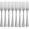 Oneida Silverware Set, Tress Everyday Flatware 8-Piece Dinner Forks Set, Service For 8, 18/0 Stainless Steel, Rust Resistant, Dishwasher Safe, Home And Kitchen Utensils (Silver, 8 Piece)