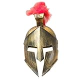 renvena Roman Helmet Spartan Gladiator Templar Brass Crusader Helmet Festival Pirate Captain Cosplay Type B One Size