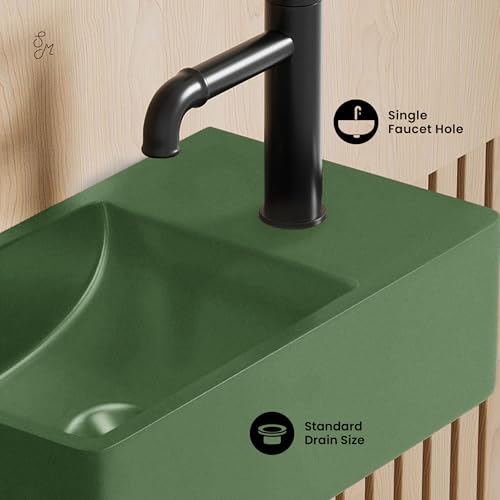 Fregadero rectangular de hormigón Swiss Madison Lisse para sustituir lavabos tradicionales blancos 4