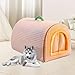 WeiLaiKeQi Dog House Bed Pet Tent Kennel Warm Nonslip Bottom Reusable Portable for Feral Cats Courtyard Kitten Backyard, XL Gray