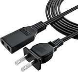 PwrON Compatible 6ft AC Power Cable Cord Replacement for Sony CFD-560 BOOMBox CD-R Cassette Tape AM/FM Radio