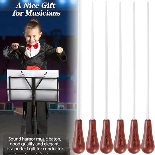 Conductors Baton Conducting Baton Music Orchestra Baton (6 Pack Conducting Baton with Case)