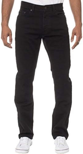New Mens ENZO Stretch Straight Leg Regular Fit Classic Basic Denim Jeans