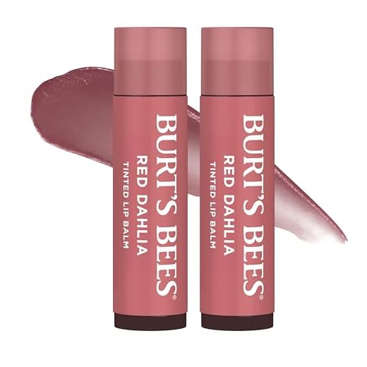 Burt's Bees Lip Tint Balm, Fiery Red Dahlia, 0.15 oz., 2 Tubes