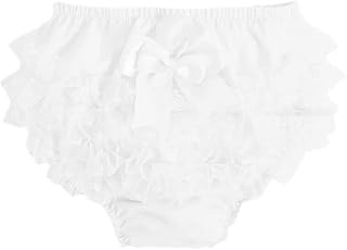 Baby Girls Frilly Pants Soft Touch Spotty Tutu Nappy Cover Frill Knickers Satin Bow 0-18 Months