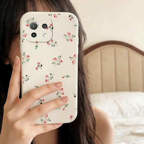 Kompatibel mit Xiaomi 11 Lite 5G NE/Mi 11 Lite 4G 5G Aromatische Kleine Blumen TPU Silikon Handy-Hülle