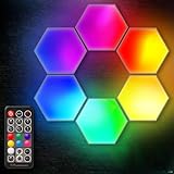 Lumoonosity LED Hexagon Lights - Dream Color Hex LED Light for Bedroom, Gaming Room - Music Sync Color Changing Hexagon Wall Panels