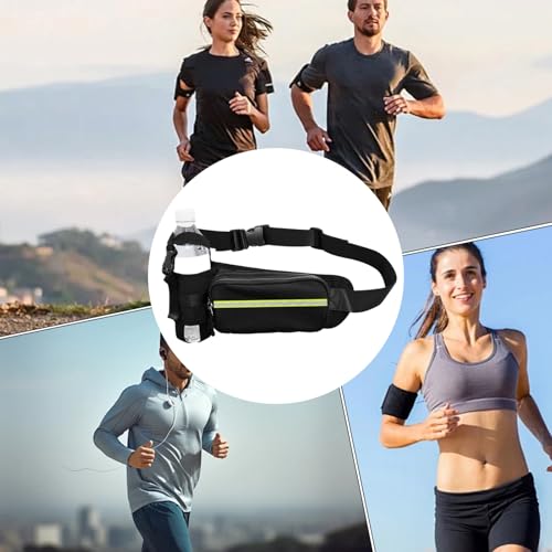 Riñonera transpirable e impermeable con soporte de botella para jogging 4