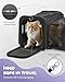 MIDOG Cat Carrier Soft for Small to Medium-Sized Cats,Up to 15 Lbs,TSA Airline Approved Soft Sided Pet Carrier,Collapsible Travel Cat Bag(Black)
