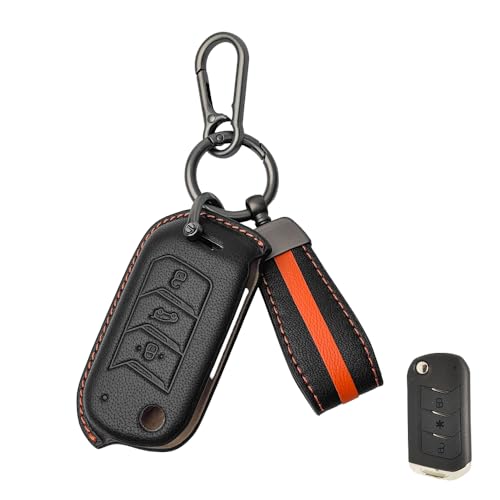 Image of keyzone royal leather key cover for Mahindra Thar Roxx, Thar, Bolero, Scorpio, XUV700, XUV400, XUV3x0, XUV300, TUV300, Marazzo