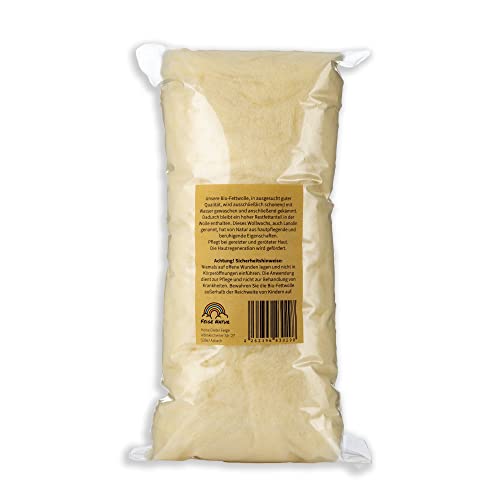 Bio Fettwolle kbT Schafwolle 100g - Heilwolle - 100% Natürliche Hautpflege - Hoher Lanolingehalt
