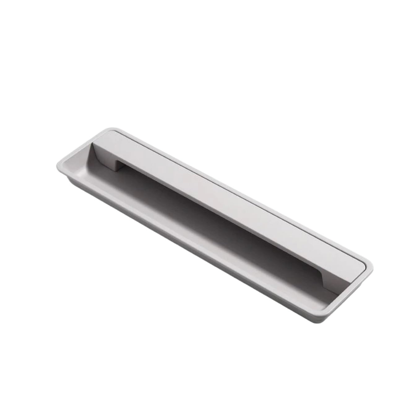 Mohuied Light Gray 195Mm Recessed Handle Modern Sliding Door Concealed Handle Slotted Embedded Buckle Furniture Handles Wardrobe Push Pull Hidden(Light Gray 195Mm)