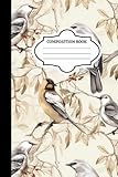  Composition Notebook: Colorful Birds Soft Whispers, Lined Paper Notebooks 6\