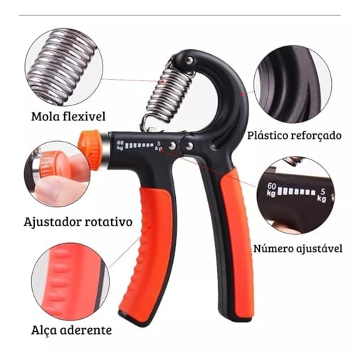 Micro-Grip para Fortalecimento Muscular Hand Grip Tensor Fortalece Musculo Mão E Braço Fortaleciment