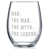 Gifts for Dad | Wine Glass Gift for Dad - Dad. The man. The myth. The Legend. Perfect Birthday or Father's Day gifts for dad or Grandpa! Awesome Dad Gift for any occasion!