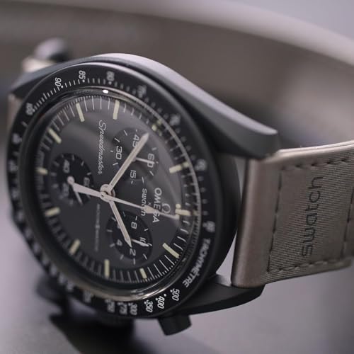 Image of Omega x SWATCH Mercury Watch, Omega Swatch Collaboration, Authentic Product, Box with Shopper, Speedmaster Model, Mission Waterproof, MoonSwatch