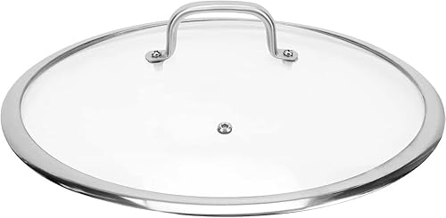 BAZAC Tapas de olla de acero inoxidable para terrario pequeño, tapa de olla de repuesto, sartenes de vidrio, tapa de olla de cocina, cubierta de