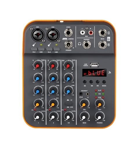 Controlador de DJ y mezclador de consola con tarjeta sonido USB para grabación en PC