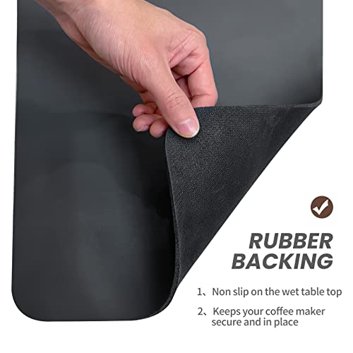 Image of Coffee Mat | Coffee Maker Mat for Countertop(12 inchx19'') | Anti-Slip Absorbent Dish Drying Mat for Kitchen | Suitable for Coffee Machine, Coffee Maker, Coffee Pot, Espresso Machine, Dish Rack