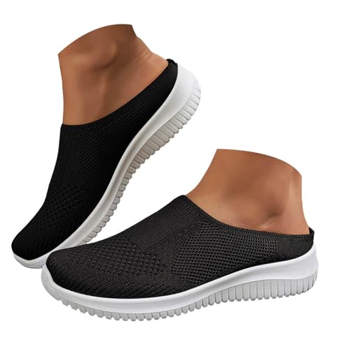For Women Closed Toe Slides Comfortable Slippers Women's Platform Walking Shoes Breathable Beach Sandals Outdoor Casual Lightweight Open Back Clogs And Mules(black,7)