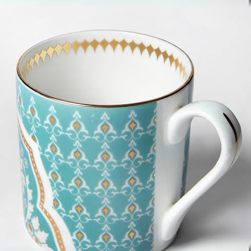 Image of India Circus Fine Bone China Coffee Mug Set of 6-220 Ml Each | Accented with 22 Carat Gold (6 Pcs)(LE12), Tea Cup Set of 6, Mugs for Coffee, Cups Set, Ideal for Gifting, Perfect for Home & Office