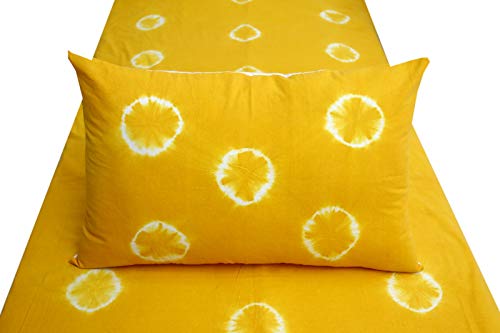 Colcha tie dye de algodón con funda de almohada individual para cama india 4