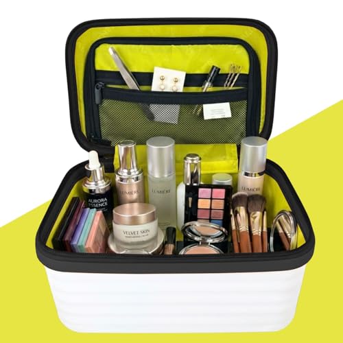Image of Aliensware ABS Hard Shell Vanity Bag, Makeup Cosmetic Case Suitcase Organizer Box for Skincare, Jewellery, Clothes,Lipsticks,Nail Polishes, Perfume & Beauty Storage, Travel Luggage for Women-Aliens-2