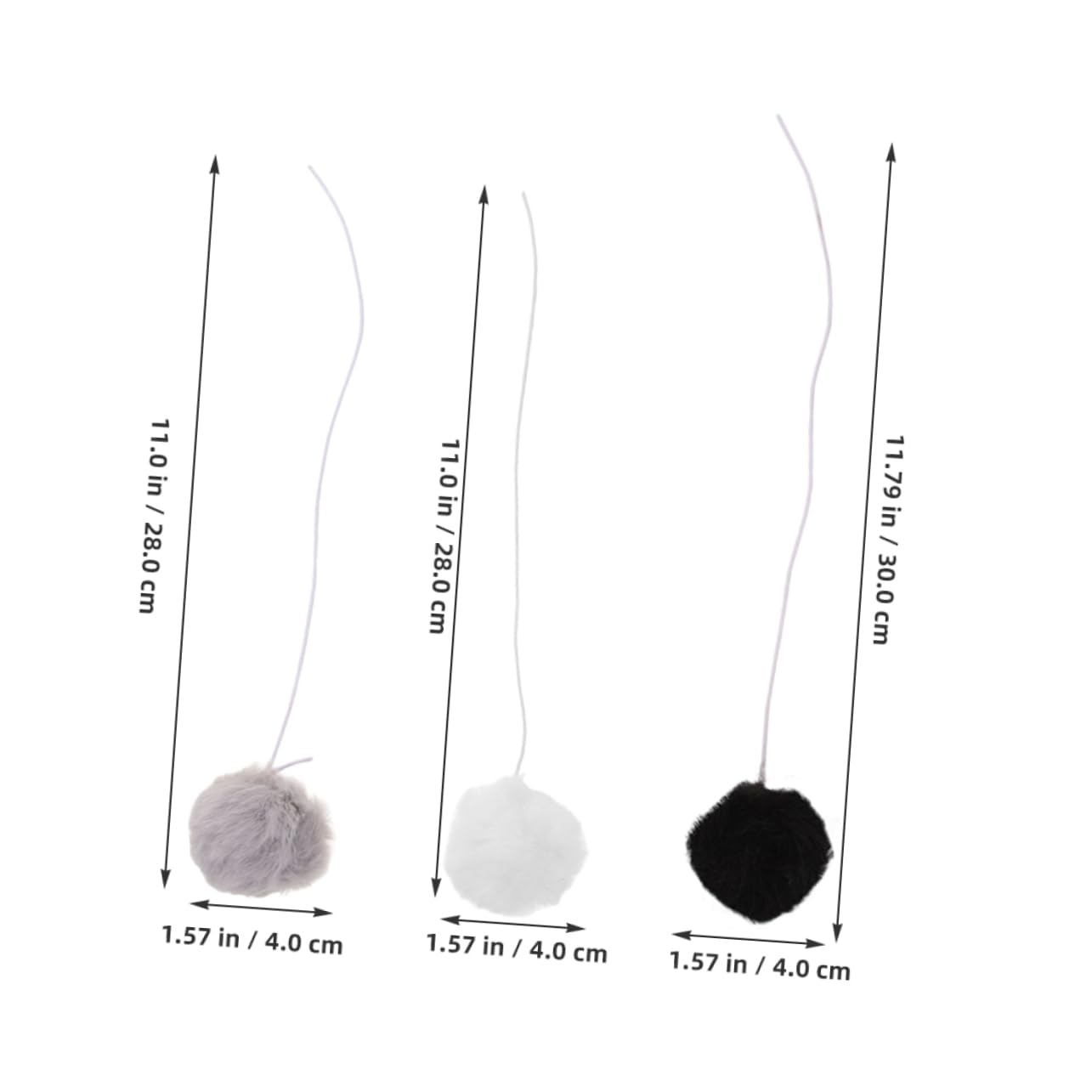 MERRYHAPY 9pcs Interactive Kitten Plush Balls with Rope for Cat Climbing Tower Engaging Pet Chasing for Indoor Kittens and Playtime Accessories