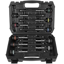 1/2" Drive Torque Limiting Extension Bar Set, 10PCS Torque Stick Set with 8in Color-Coded 65 to 150 Ft-Lbs, CR-MO Impact Extension Torque Limiter Set for Lug Nuts, Automotive Repair