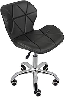 Charles Jacobs Dining/Office Swivel Chair with Chrome Legs with Wheels and Lift - Pink PU