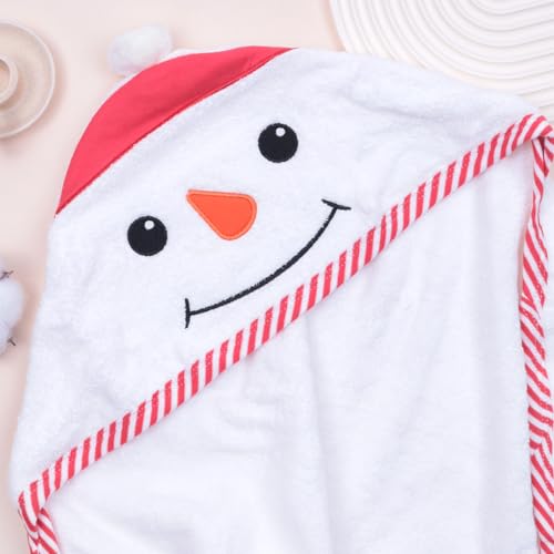 Image of JN&LULU Organic Cotton Fabric Hooded Towel for Kids & Toddlers, Ideal at Bath, Beach, Pool