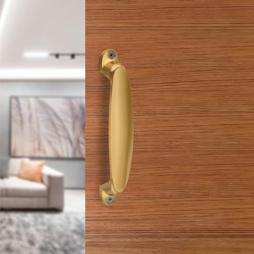 Image of Door Handle Cool Door Handles for Main Door Aluminum (7 Inch), Antique- Finish Door Handles for Home and Office for Wooden & Glass Door Handle, Pull Door Handle (Pack of 4 Pair, Oval)