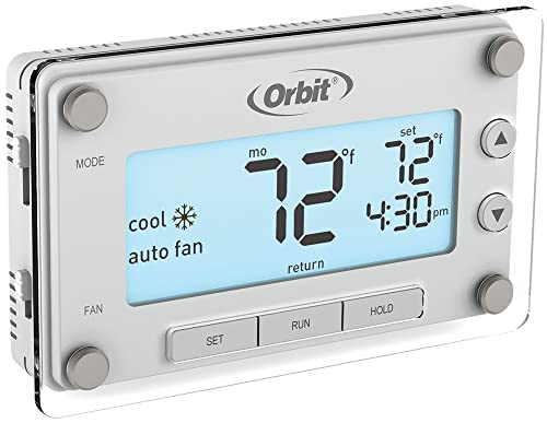 Orbit 83521 Clear Comfort Programmable Thermostat with Large, Easy-to-Read Display, White by Orbit - Used condition - US$21.78