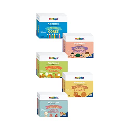 Kit 5 Boxes Montessori para Desenvolver Autonomia